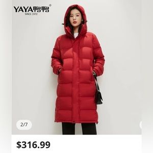 Yaya Wear Red Puffer Jacket. Like New. Retails for $317.00